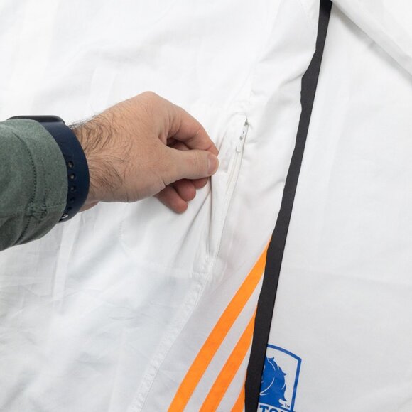 Boston Marathon Running Track Jacket Men's Small Adidas 2014 White Full Zip - Picture 9 of 14